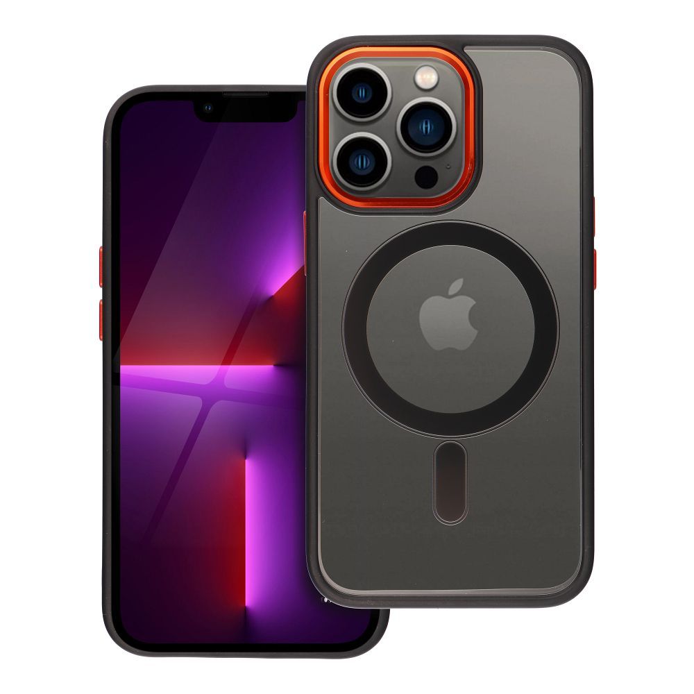 COLOR EDGE MAG COVER dėklas telefonui suderinamas su Magnetiniu IPHONE 13 Pro juoda auksinė