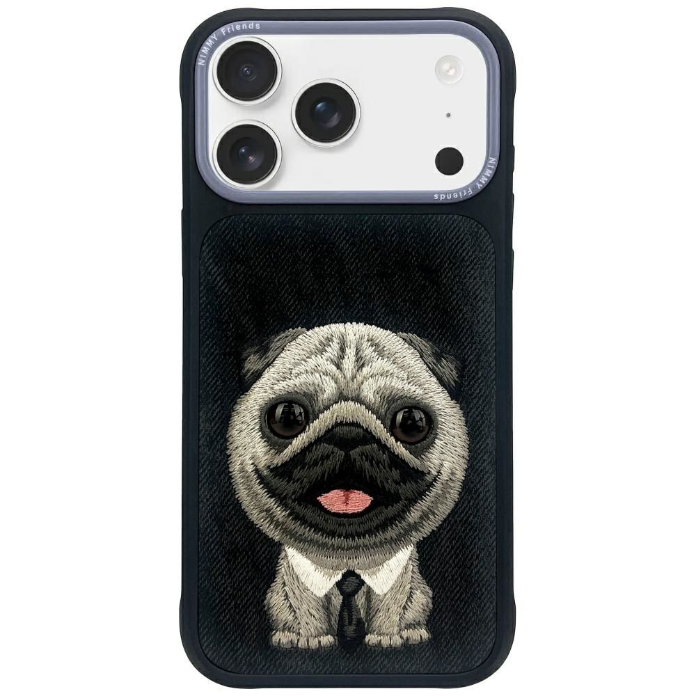 NIMMY dėklas BIG EYED PET 2.0 Šuo IPHONE 17 Pro juodas