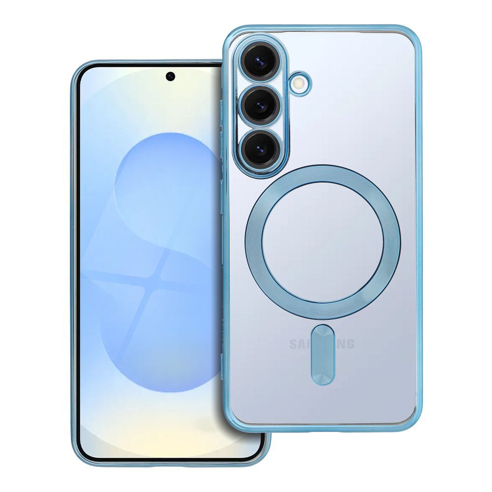 ELECTRO MAG COVER magnetinis dėklas telefonui, suderinamas su MagSafe, skirtas SAMSUNG S25, mėlynas