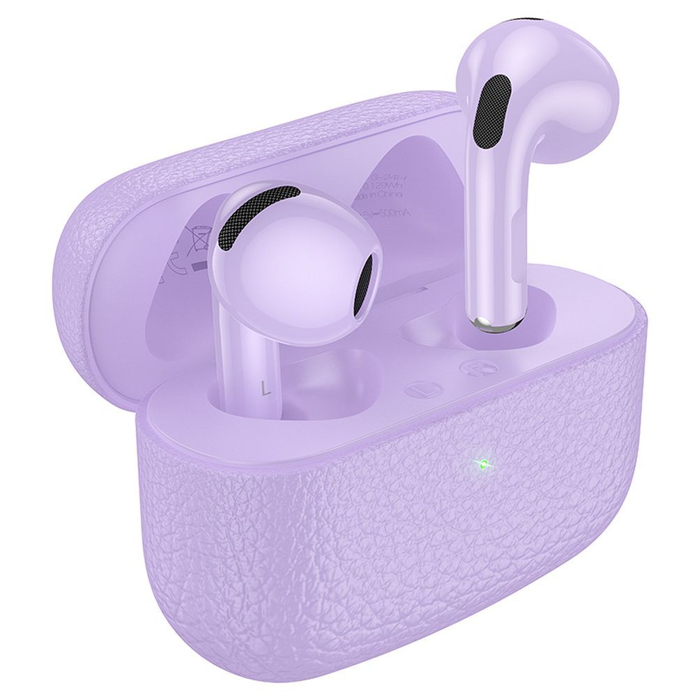 HOCO belaidės ausinės bluetooth TWS EQ15 violetinės