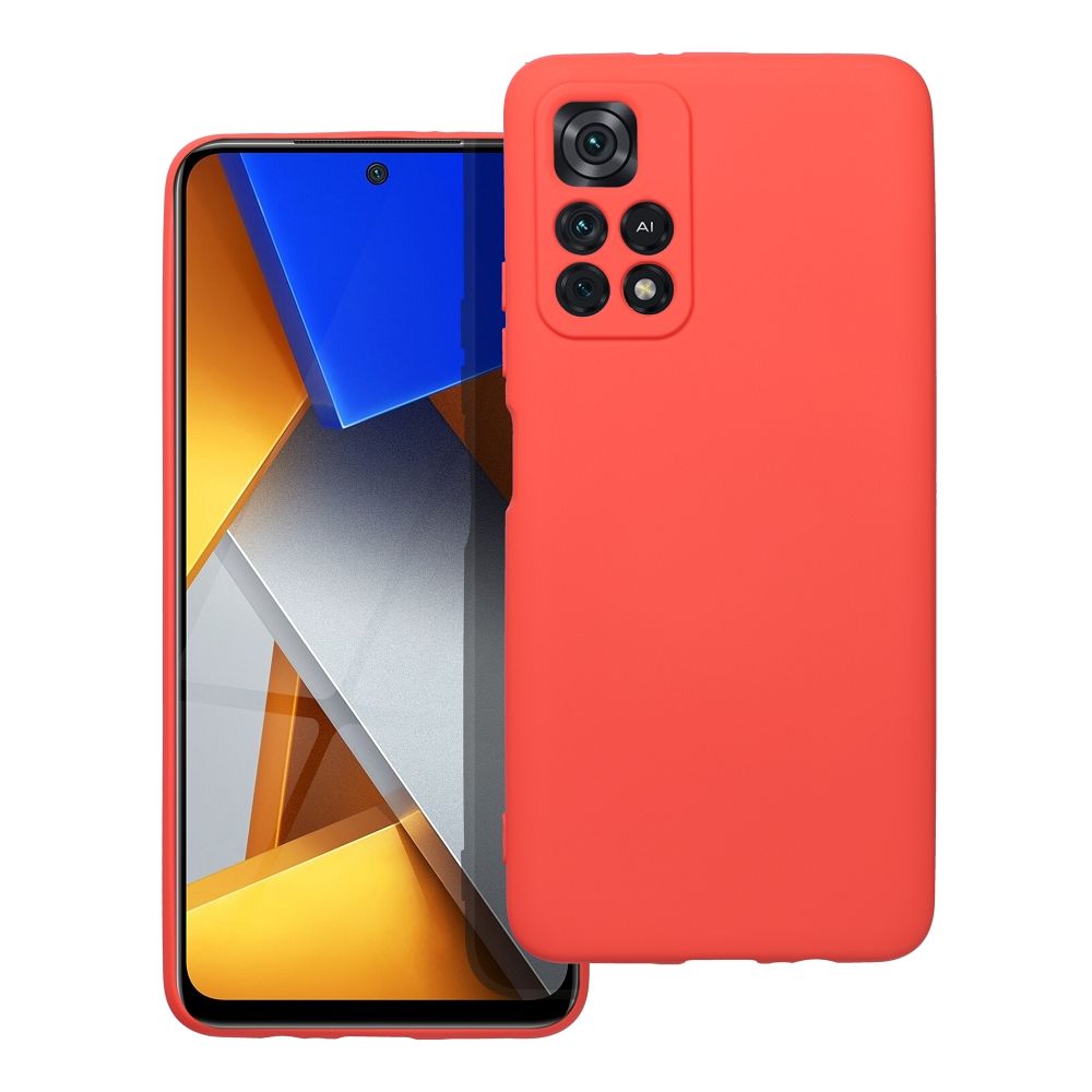 Silikoninis dėklas telefonui XIAOMI POCO M4 Pro 5G / Redmi Note 11T 5G / Redmi Note 11S 5G persikų spalvos