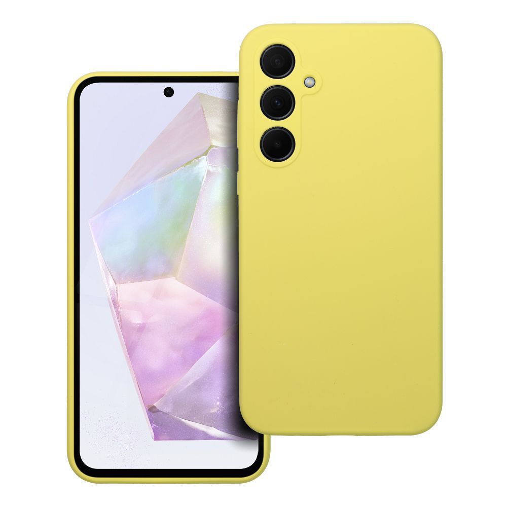 Dėklas telefonui SILICONE 2mm SAMSUNG A35 5G citrininis