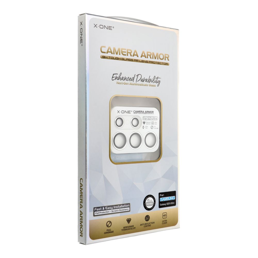 X-ONE Sapphire Kameros Apsauga - Samsung Galaxy S25 Ultra - sidabrinė