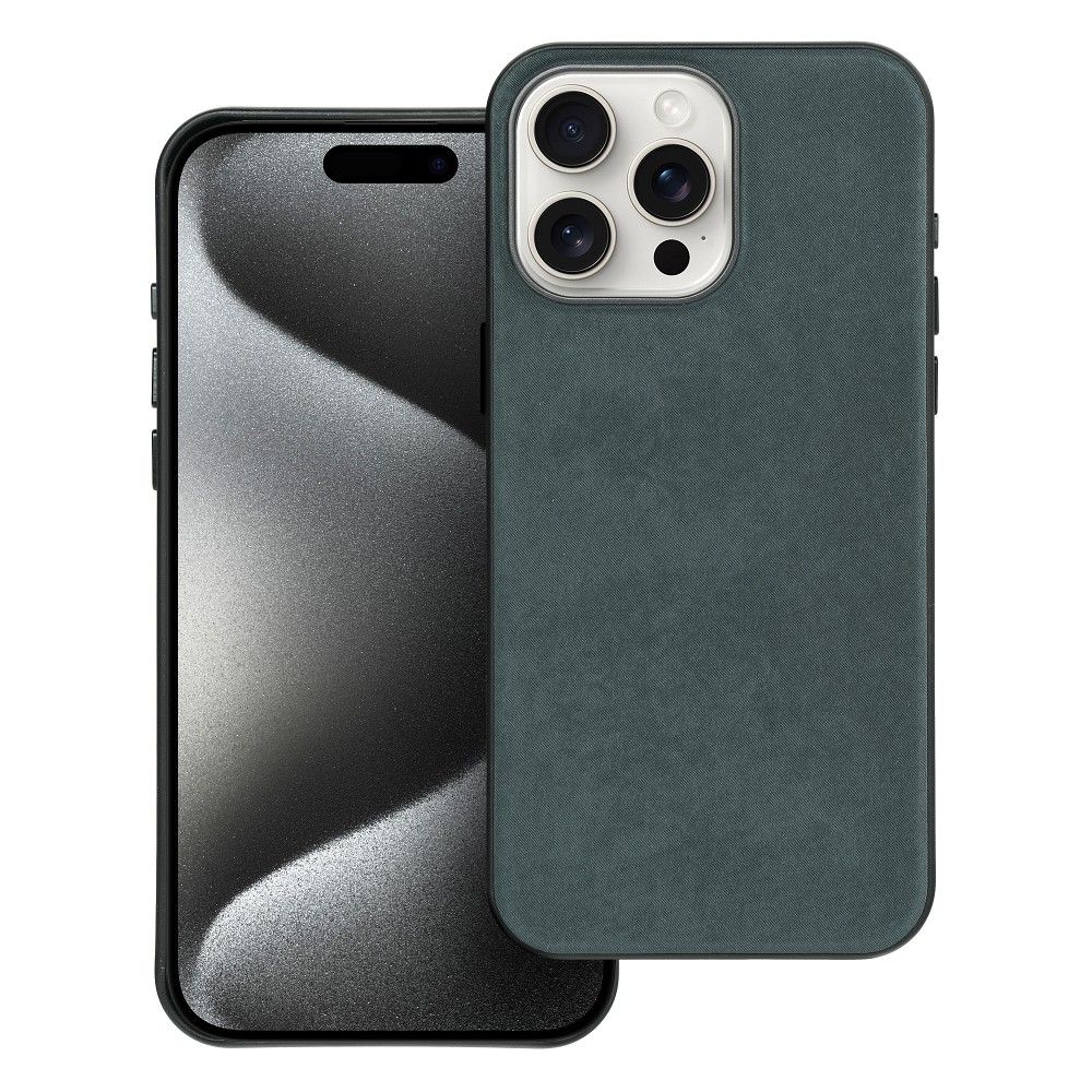 WOVEN MAG COVER dėklas telefonui suderinamas su MagSafe IPHONE 15 Pro Max žalias