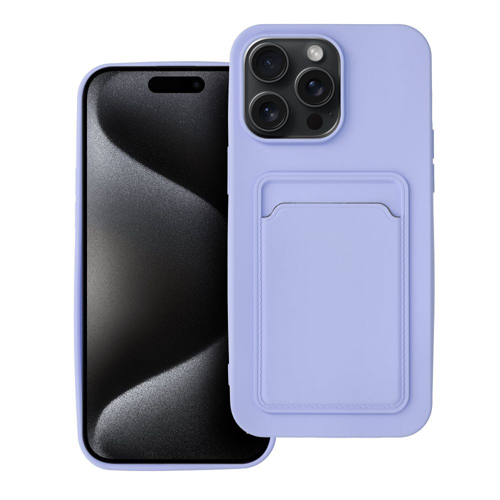Kortelių dėklas telefonui IPHONE 15 Pro Max violetinis