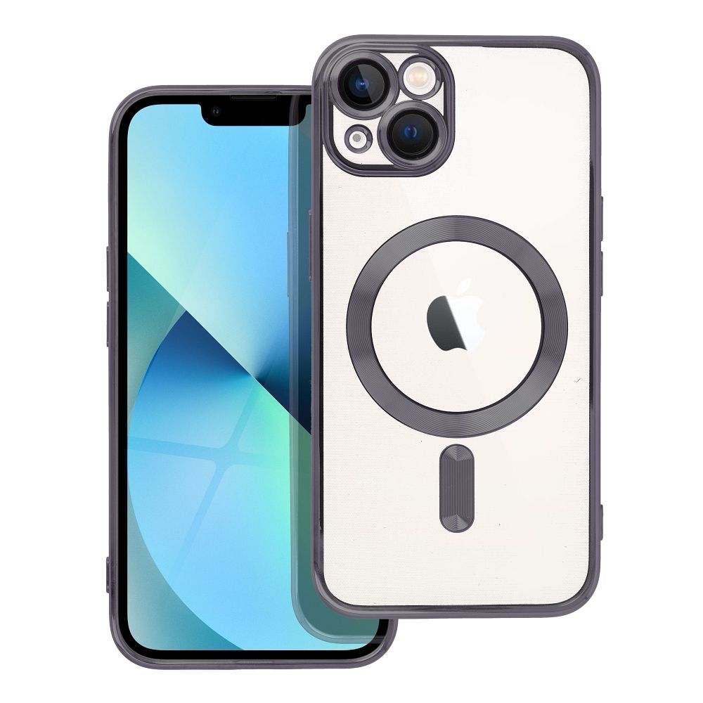 ELECTRO MAG COVER dėklas telefonui suderinamas su MagSafe iPhone 13 juodas