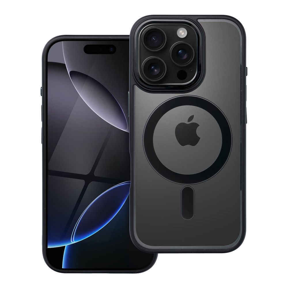 Dėklas telefonui COLOR EDGE MAG COVER suderinamas su MagSafe IPHONE 16 Pro - juodas