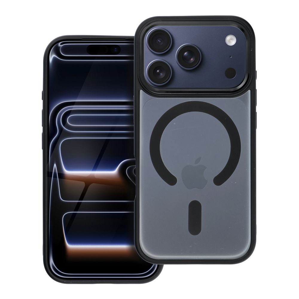 MATTE MAG COVER dėklas telefonui, suderinamas su MagSafe, skirtas IPHONE 17 Pro, juodas