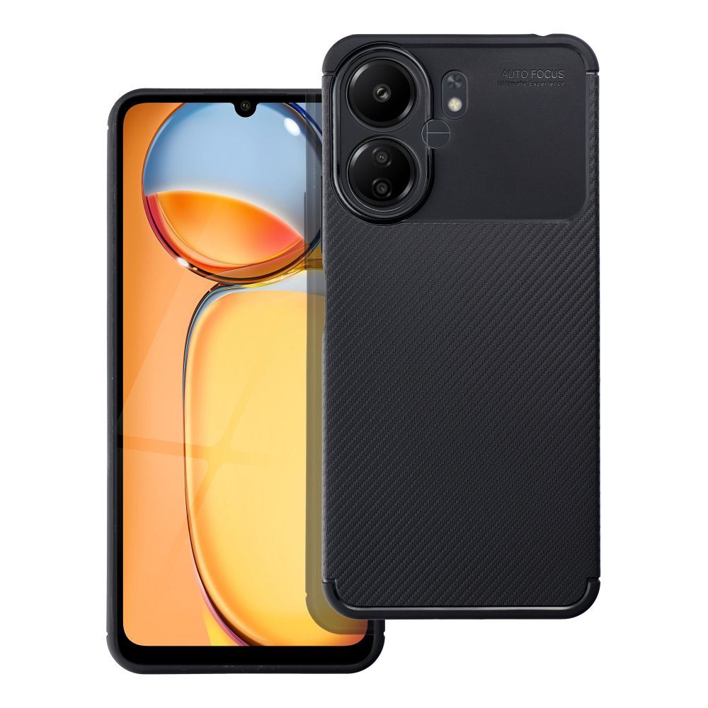 Dėklas telefonui CARBON PREMIUM XIAOMI Redmi 13C / POCO C65 juodas