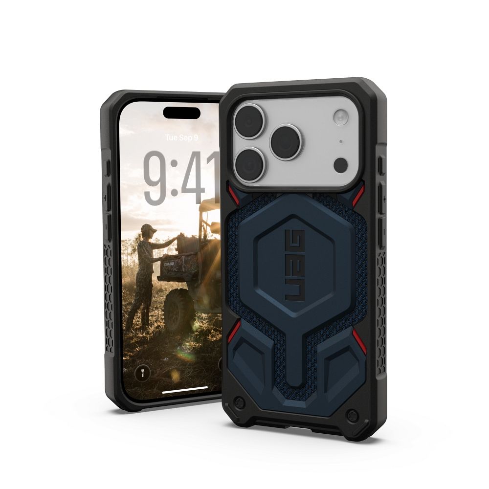 UAG Urban Armor Gear dėklas MONARCH PRO suderinamas su MagSafe iPhone 17 Pro kevlaras mallard