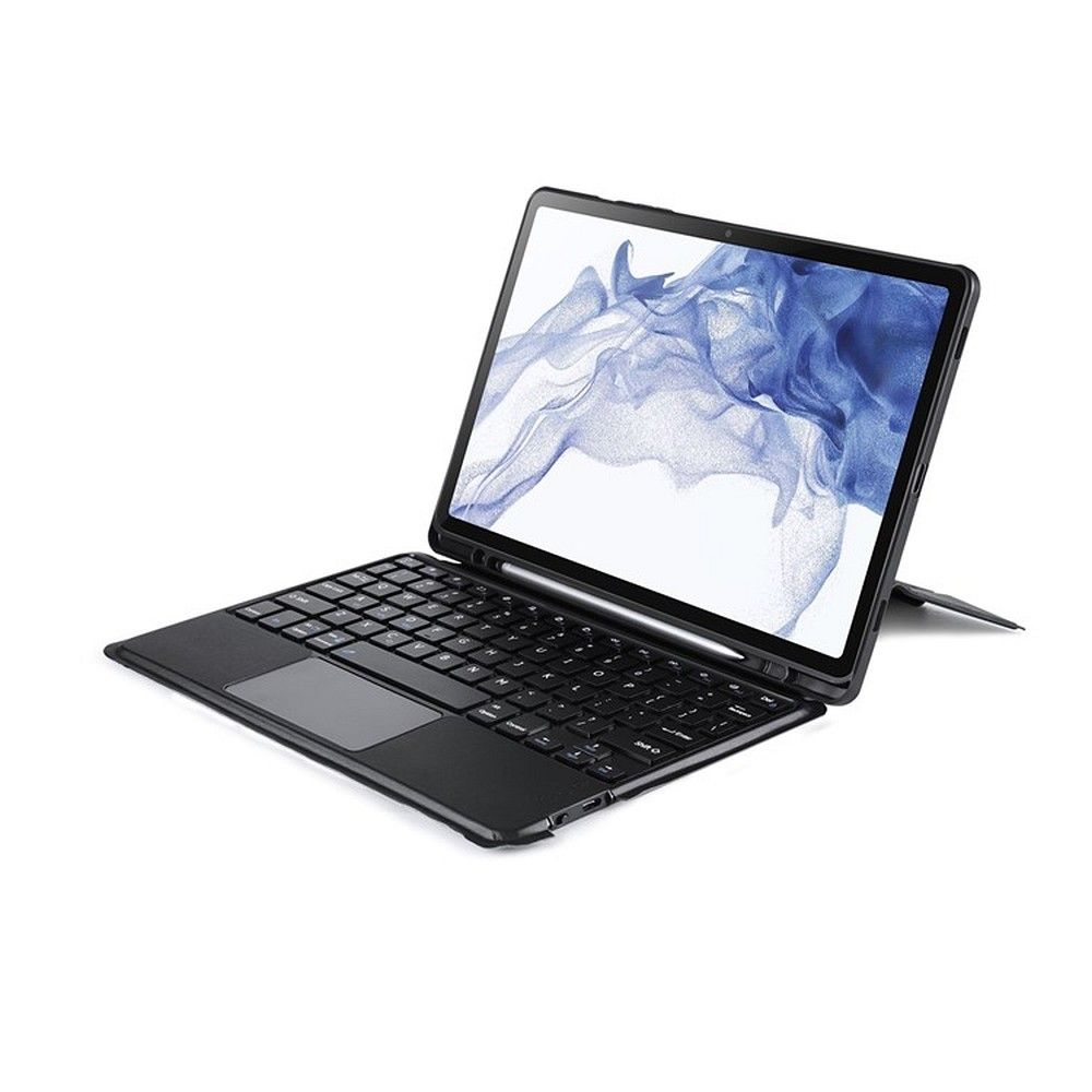 DUX DUCIS dėklas DK sulankstomas su belaidžiu klaviatūra SAMSUNG Tab S8 (X700/X706)/S7 (T870/T875/T876B) juodas