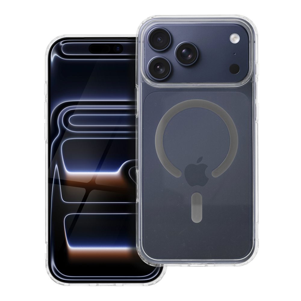 Drop Glue Spalvotas Žiedas Magnetinis Dėklas suderinamas su MagSafe IPHONE 17 Pro Max pilka