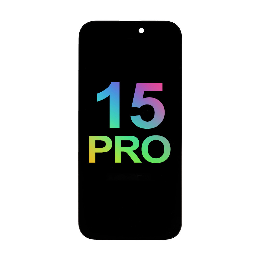 Mecanico Soft OLED ekranas Incell iPhone 15 Pro su rėmu (Support IC Transplant) - juodas