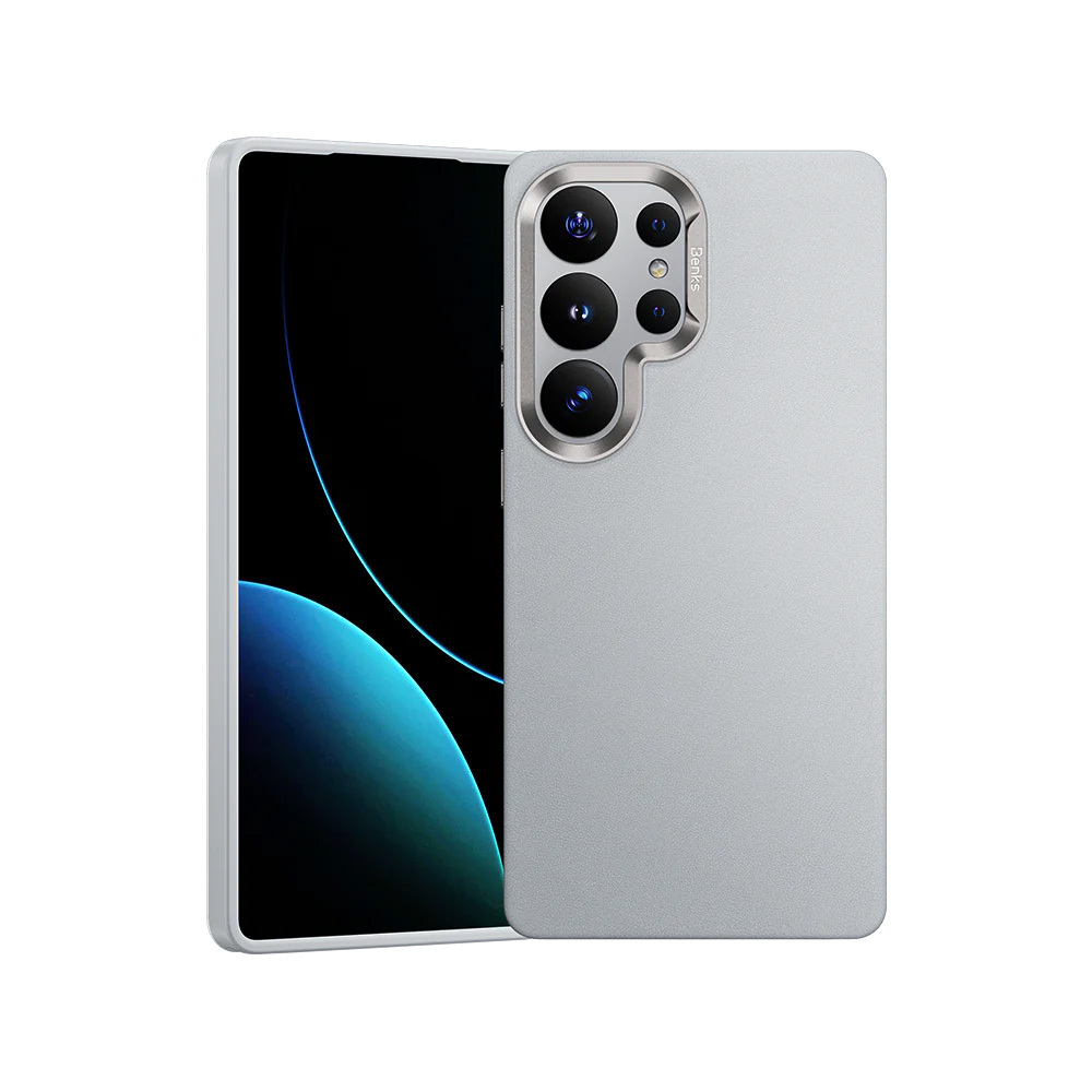 Benks magnetinis Vita Pro silikoninis dėklas Samsung Galaxy S25 Ultra telefonui, pilkas