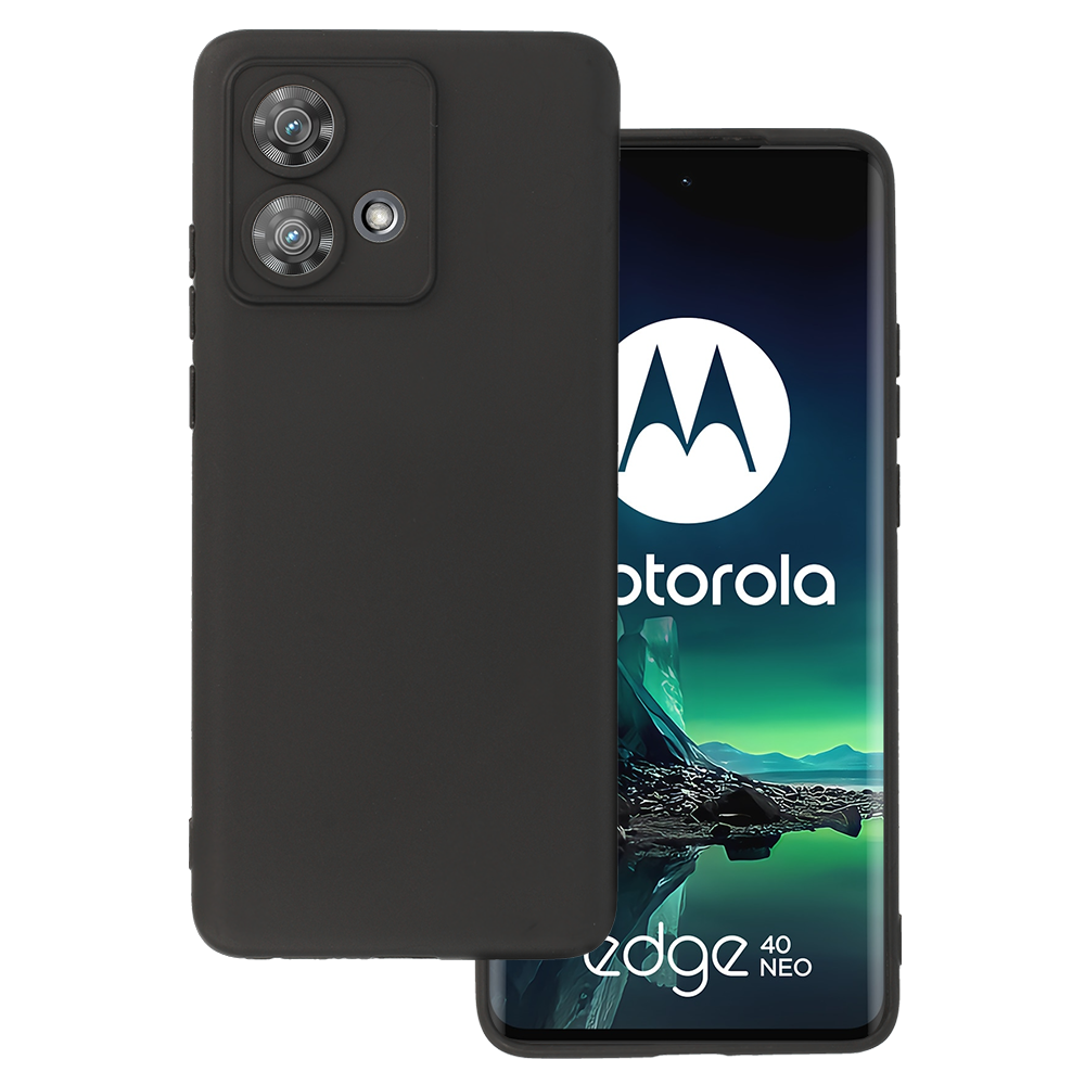 Matinis dėklas telefonui (m) MOTOROLA EDGE 40 NEO 5G - juodas (m)