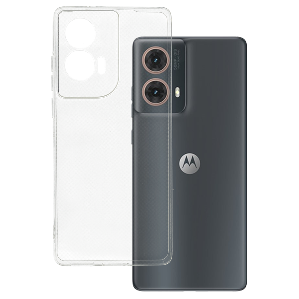 Itin plonas 1mm dėklas telefonui Motorola Moto G85 5G permatomas