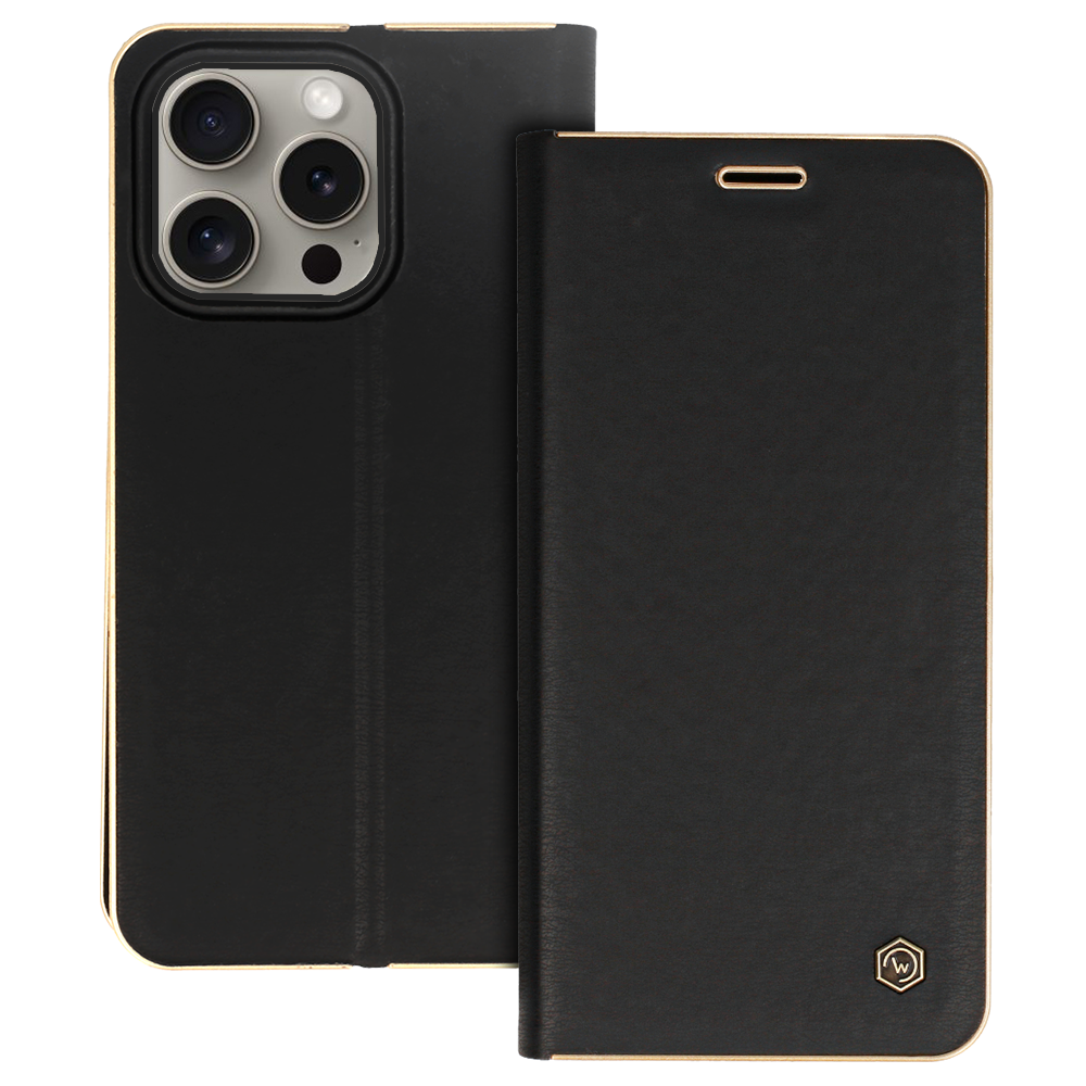 Wonder rėmelio dėklas Iphone 15 Pro juodas