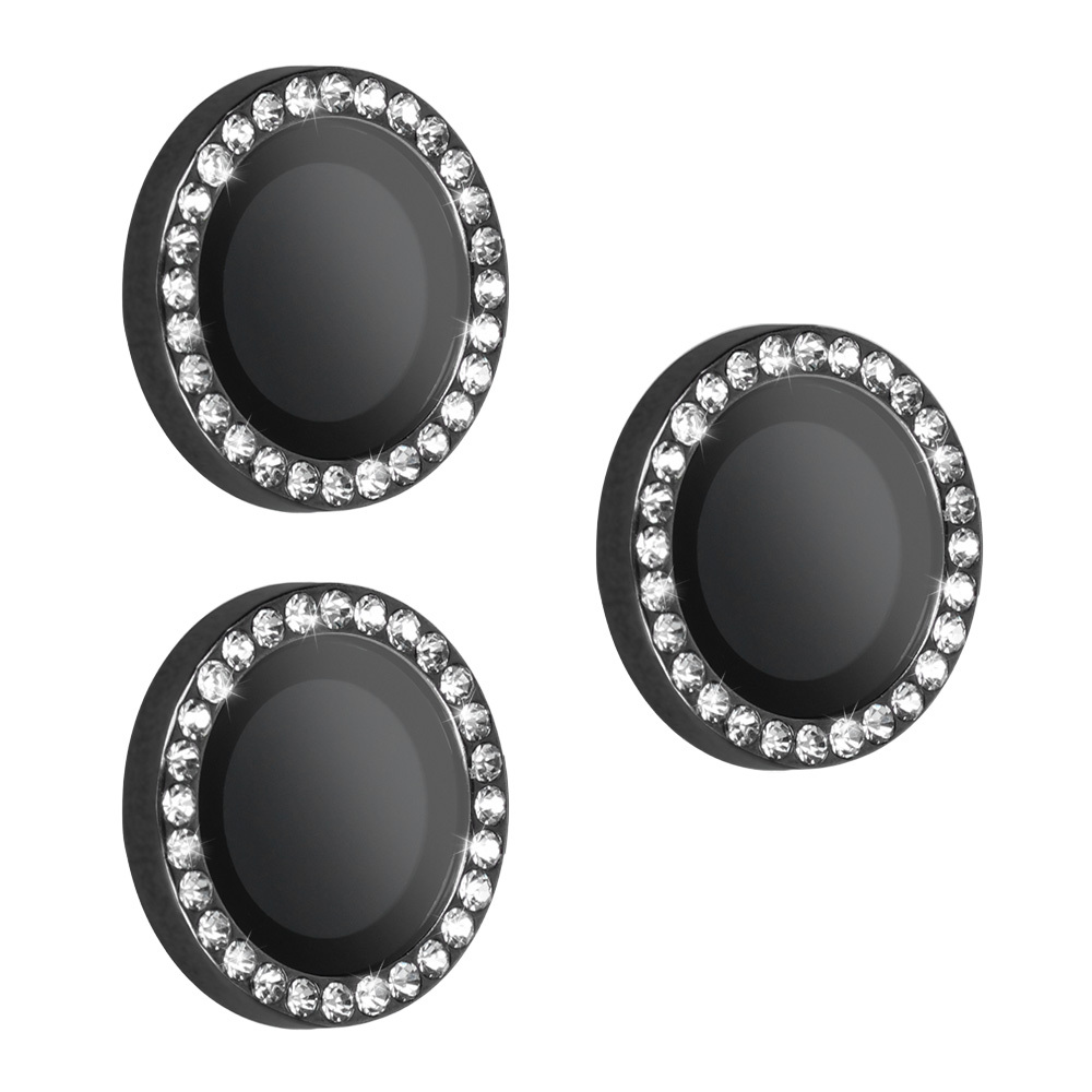 Temperuotas stiklas HARD DIAMOND kamerai (objektyvui) iPhone 17 Pro/17 Pro Max juodos spalvos, 3 vnt.