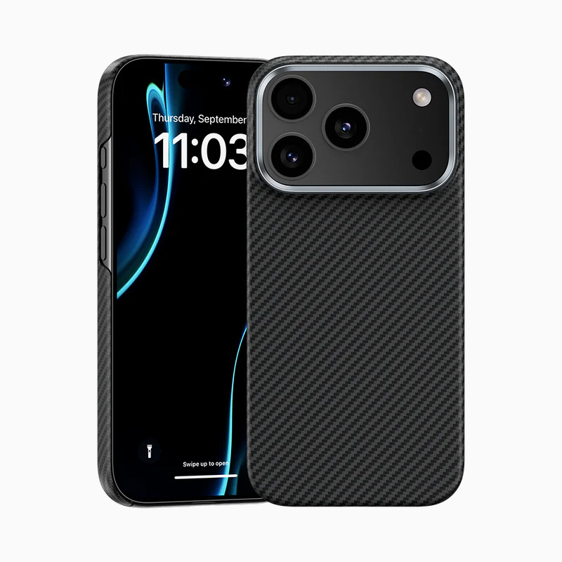Benks Magnetinis apsauginis Kevlar dėklas su metalo rėmu 600D (0070) skirtas iPhone 17 Pro Max juodas