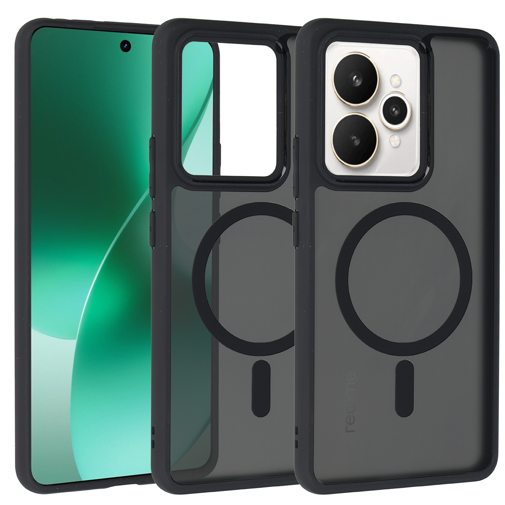 Pilnas matinis magnetinis dėklas Realme 15/15 Pro 5G juodas