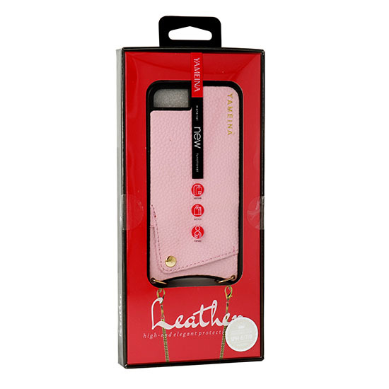 Dėklas IPHONE XS MAX rožinis odinis