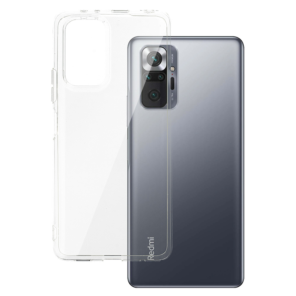 Galinis dėklas 2 mm, idealiai tinka XIAOMI REDMI NOTE 10 PRO/NOTE 10 PRO MAX, permatomas