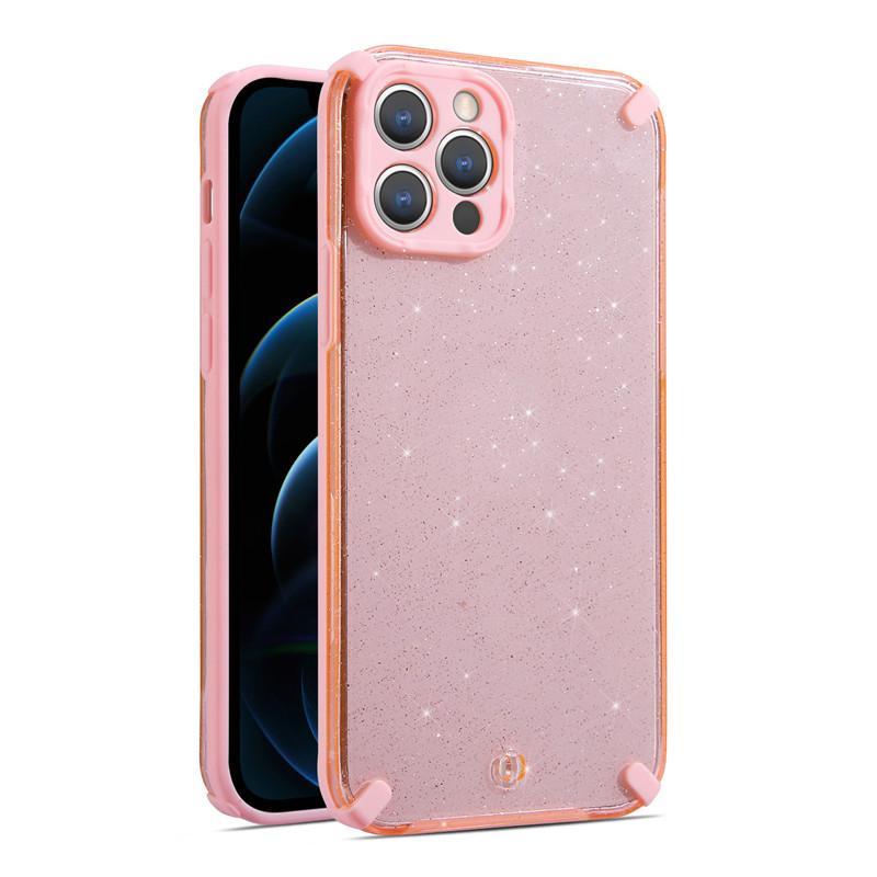 Dėklas telefonui Armor Glitter rožinis IPHONE 12 PRO