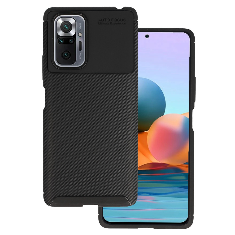 Tel Protect Carbon Elite dėklas telefonui Xiaomi Redmi Note 10 Pro/Note 10 Pro Max juodas