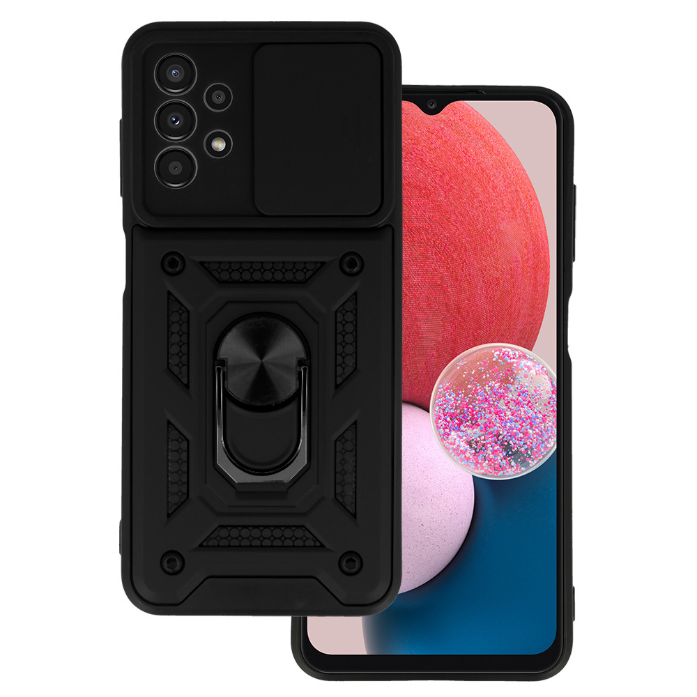 Slide Camera Armor dėklas telefonui Samsung Galaxy A13 4G juodas