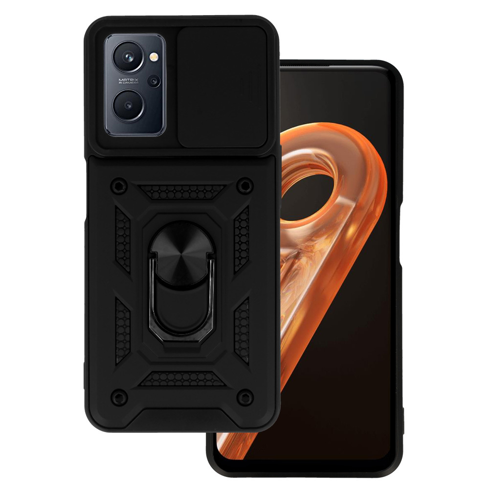Dėklas telefonui Slide Camera Armor Realme 9i juodas