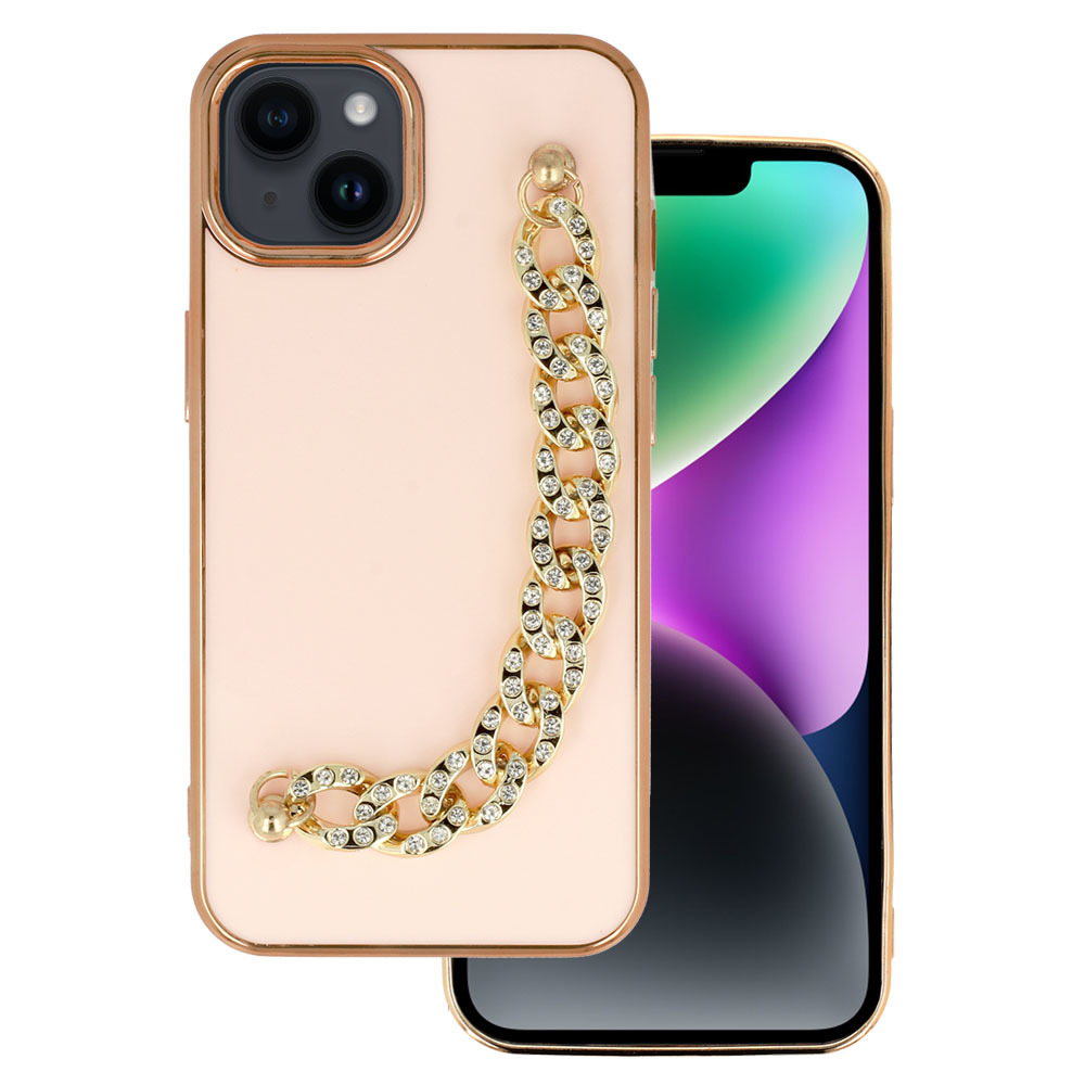 Madingas dėklas telefonui Iphone 14 dizainas 4 šviesiai rožinė