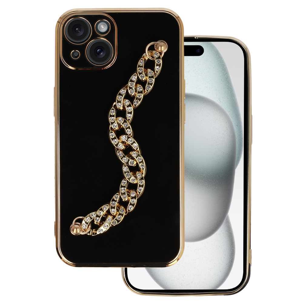 Madingas dėklas telefonui Iphone 13 dizainas 4 juoda