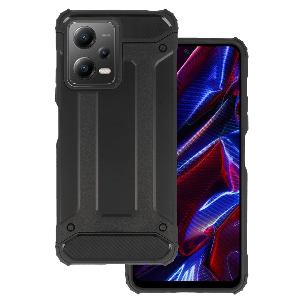 Armor Carbon Dėklas telefonui Xiaomi Redmi Note 12 5G/Poco X5 juodas