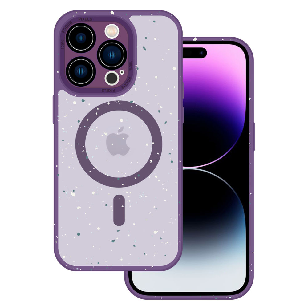 Tel Protect Magnetinis Splash Matinis dėklas telefonui iPhone 15 Pro violetinis