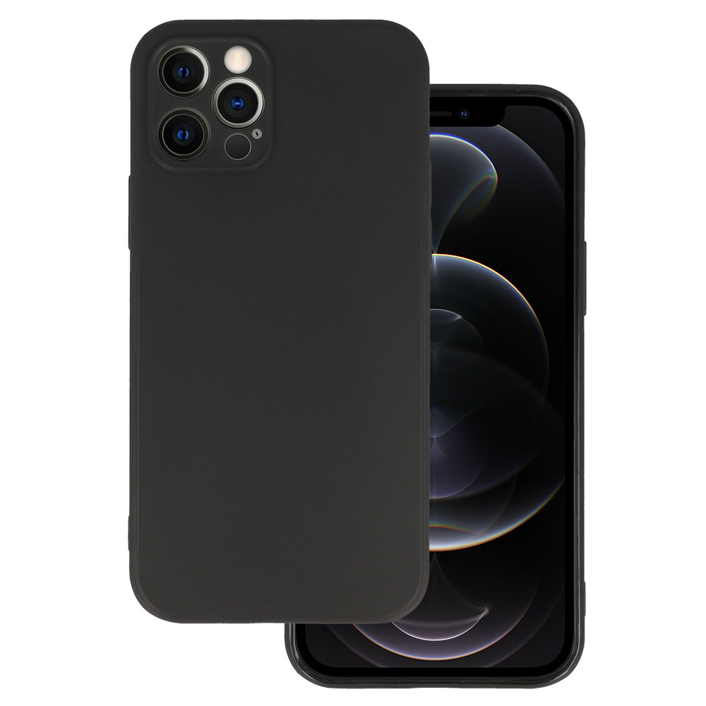 MATT nugarėlės dėklas telefonui Iphone 12 Pro juodas