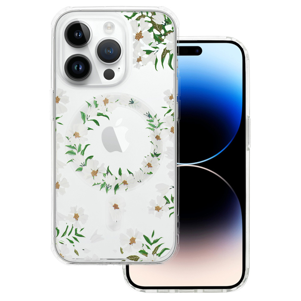 Tel Protect Gėlių Magnetinis dėklas telefonui Iphone 13 Pro Max dizainas 5