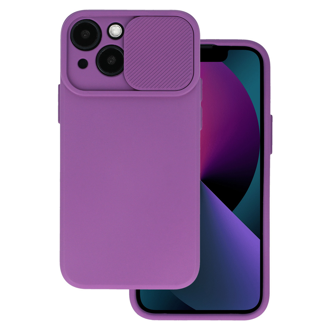 Camshield Soft dėklas iPhone 15 violetinis