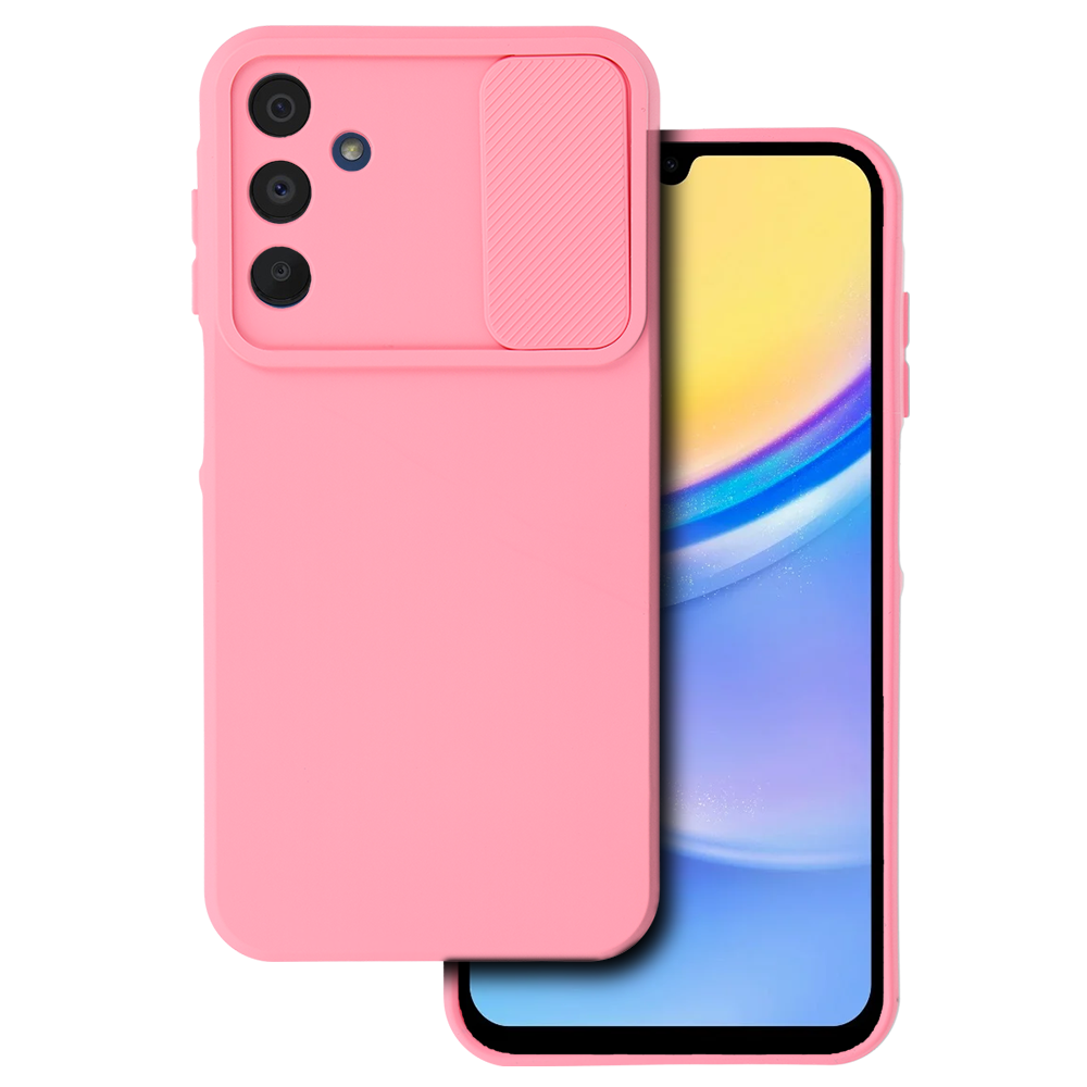 Camshield Soft dėklas telefonui Samsung Galaxy A15 4G/5G šviesiai rožinis