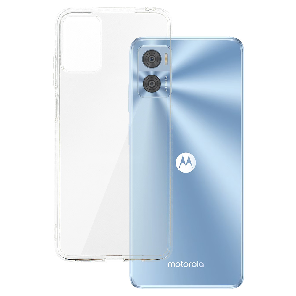 Galinė dėklas 2 mm Puikiai tinka MOTOROLA MOTO E22/E22I PERMATOMAS