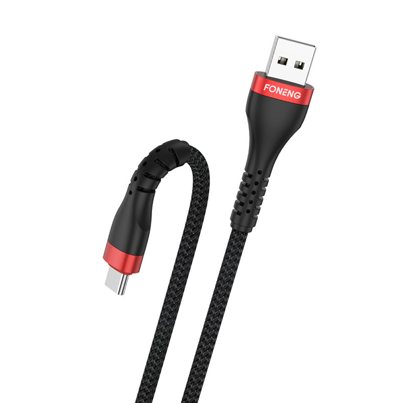 Foneng Kabelis X82 - USB į Type-C - 3A 1 m juodas