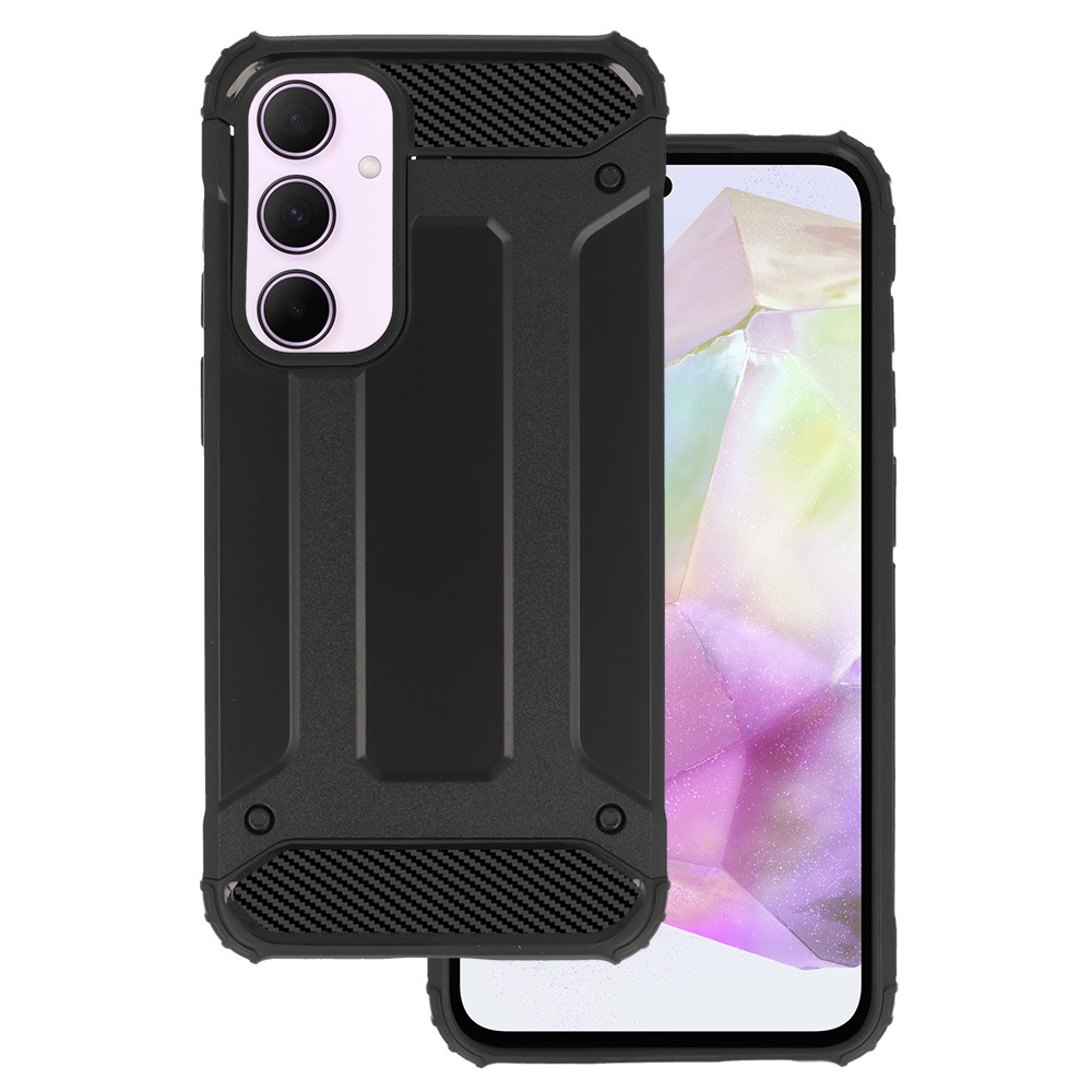 Šarvuotas anglies dėklas telefonui Samsung Galaxy A55 5G juodas