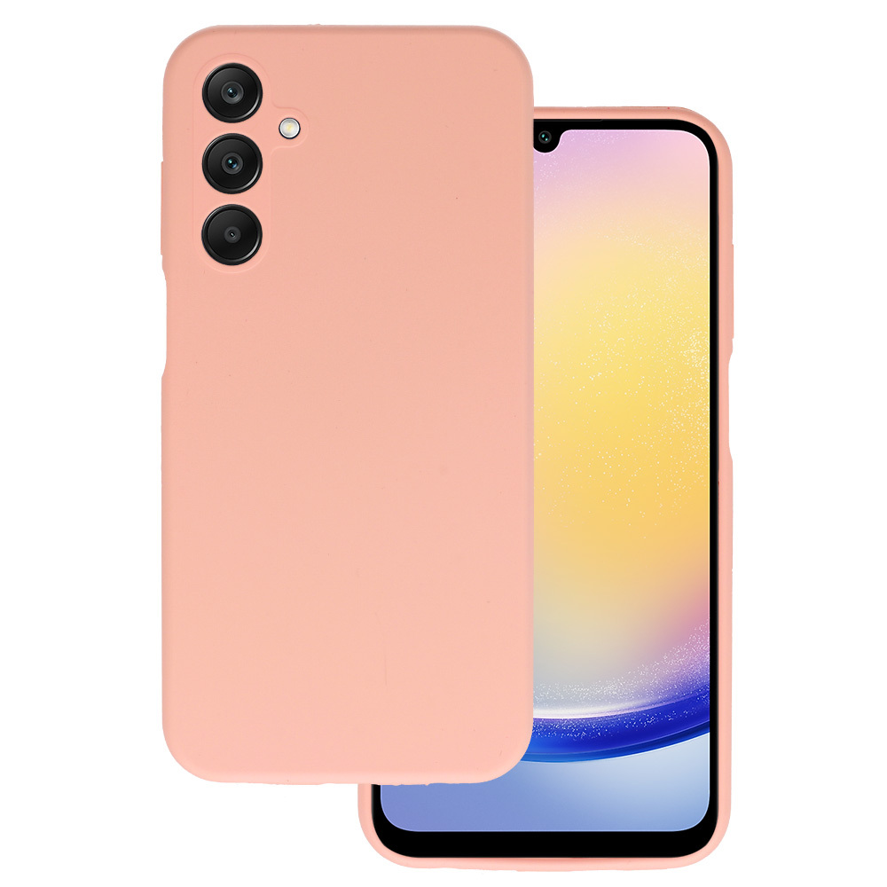 Silicone Lite dėklas telefonui Samsung Galaxy A25 5G persikinis