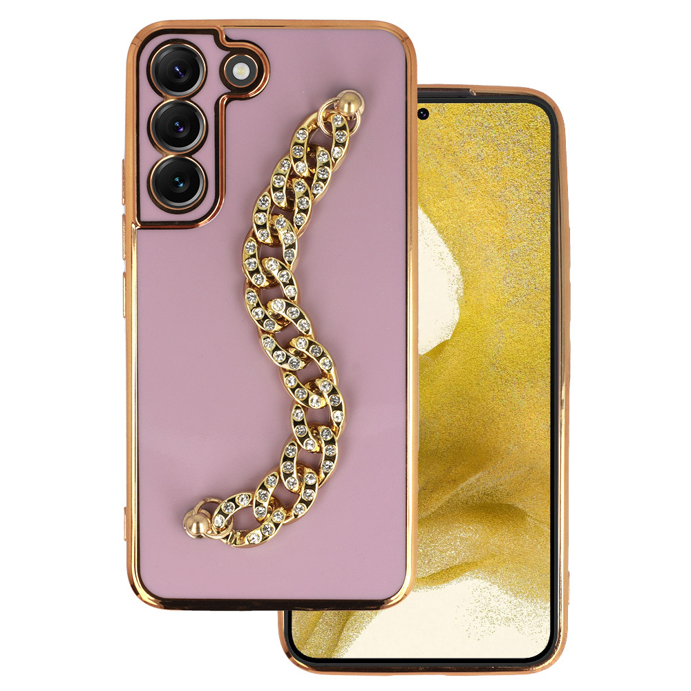 Dėklas telefonui Samsung Galaxy S22 dizainas 4 rožinis