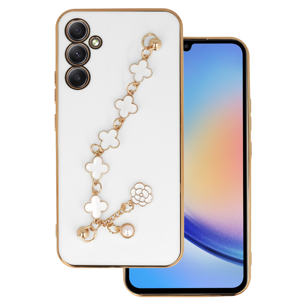 Dėklas telefonui Samsung Galaxy A34 5G dizainas 3 baltas