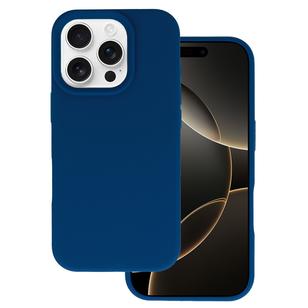 Tel Protect silikoninis dėklas telefonui Iphone 16 Pro tamsiai mėlynas