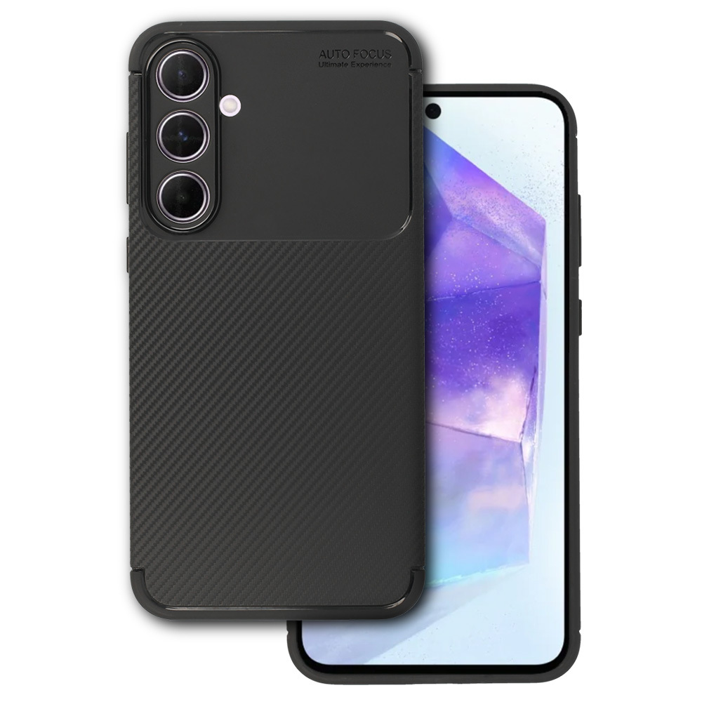 Tel Protect Carbon Elite dėklas telefonui Samsung Galaxy A55 5G juodas