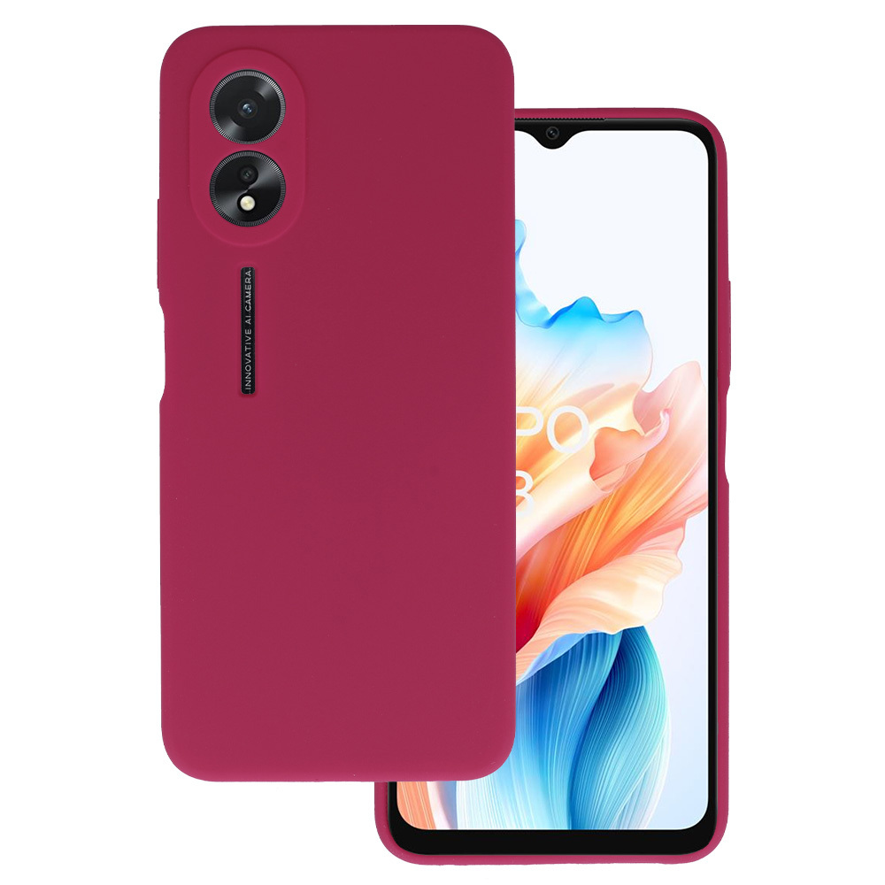 Silicone Lite dėklas telefonui Oppo A38 4G bordo spalvos