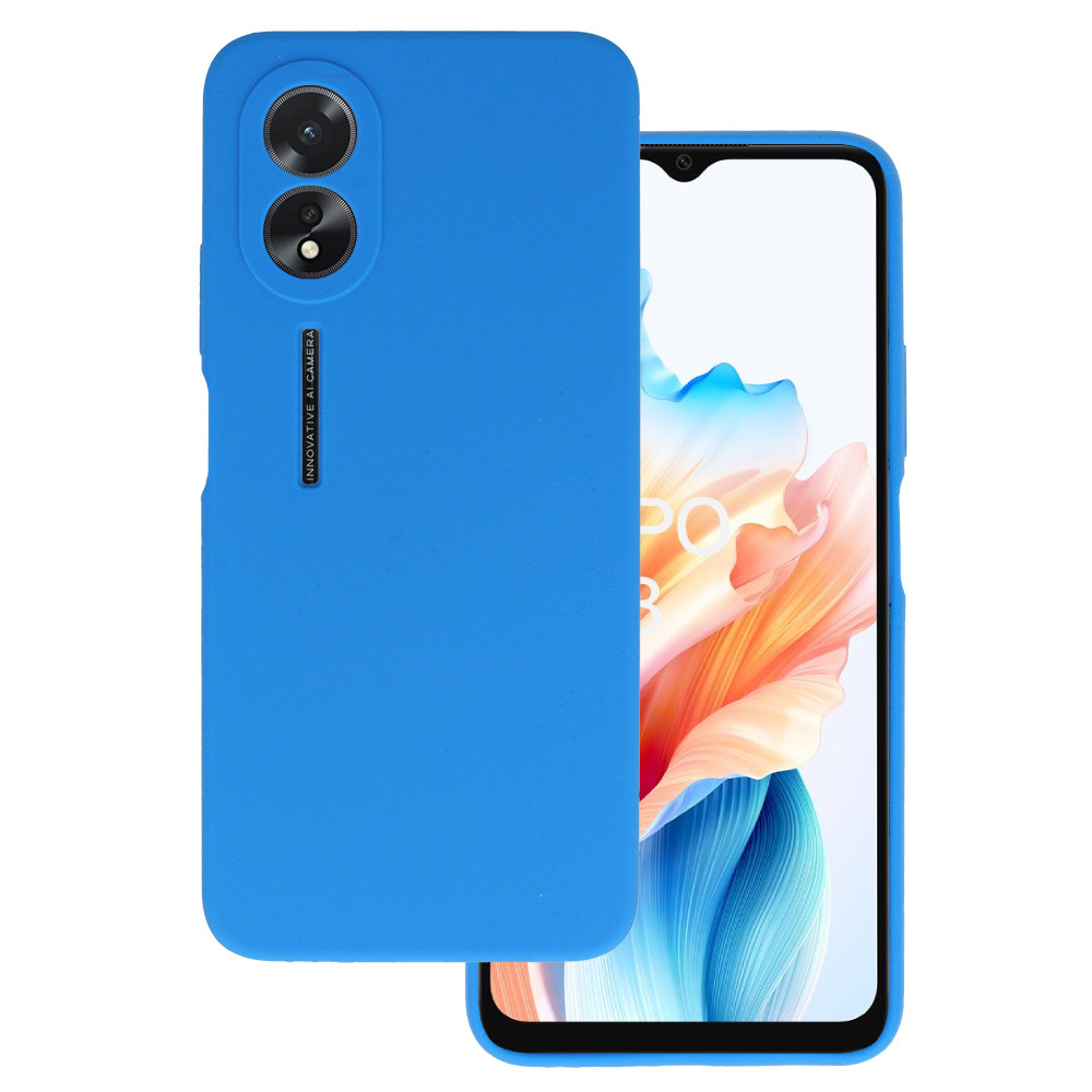 Silicone Lite dėklas telefonui Oppo A38 4G mėlynos spalvos