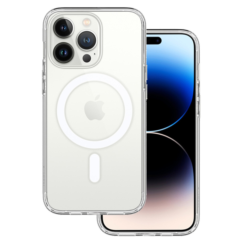 Akrilinis magnetinis dėklas Iphone 16 Pro skaidrus