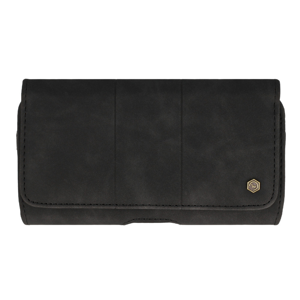 Wonder MAX diržo dėklas (DYDIS XL) Iphone 17 Pro Max/16 Pro Max/Samsung A55 5G/A53/S25 Plus/S23 FE juodas (167x83 mm)